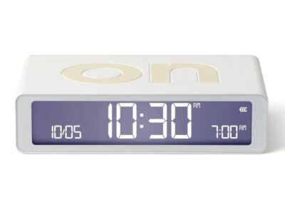 Lexon wekker Flip Classic white